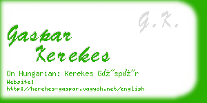 gaspar kerekes business card